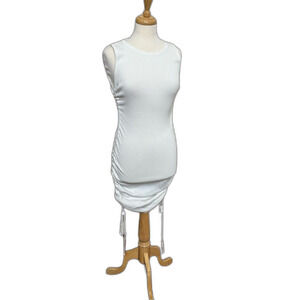 Lioness White Sleeveless Cinched Bodycon Mini Dress - Women Size S